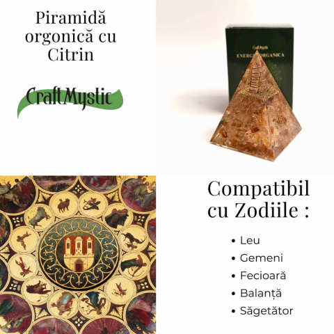 Piramida Orgonica cu Citrin Natural - Prosperitate, Energie Pozitiva si Claritate Mentala [2]