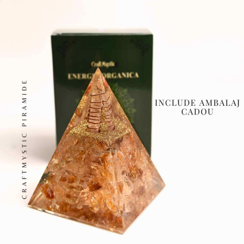 Piramida Orgonica cu Citrin Natural - Prosperitate, Energie Pozitiva si Claritate Mentala [5]