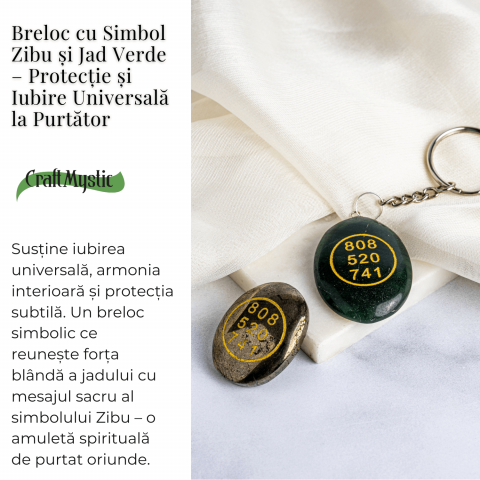 Piramida Orgonica cu Simboluri Zibu si Jad Verde – Energia Secreta a Echilibrului [3]