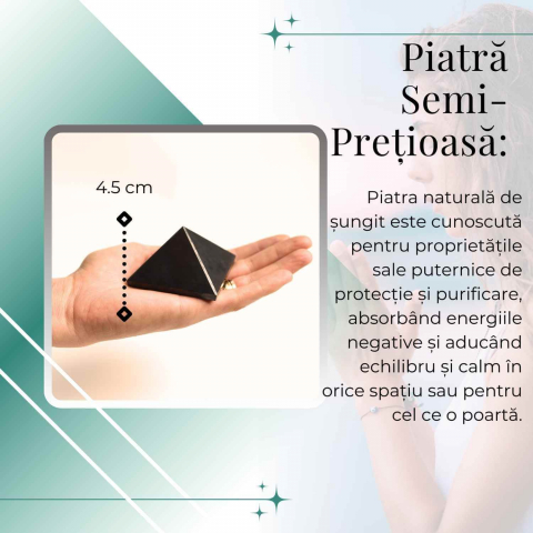 Piramida Sculptata Manual 60mm din Shungit Natural [2]