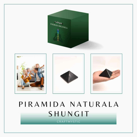Piramida Sculptata Manual 60mm din Shungit Natural [7]