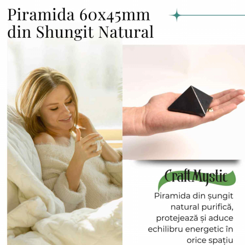 Piramida Sculptata Manual 60mm din Shungit Natural [7]