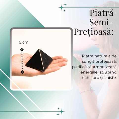 Piramida Sculptata Manual 60mm din Shungit Natural [2]