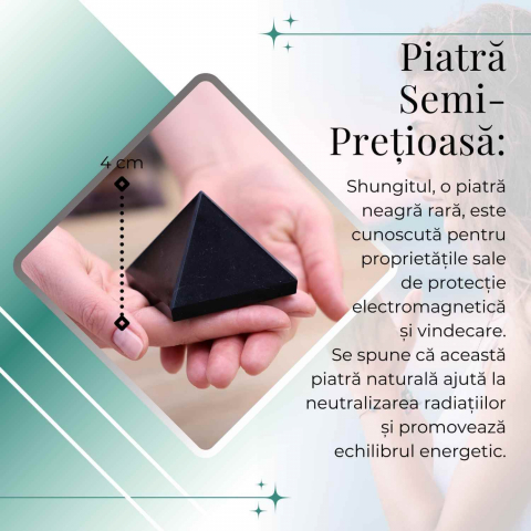 Piramida Sculptata Manual 60mm din Shungit Natural [8]