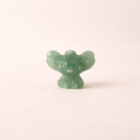 Ochi de tigru - Figurina din aventurin verde, pastratoare de speranta si echilibru interior.