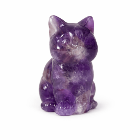 Figurina Pisica din Ametist – Protectie Spirituala, Intuitie si Liniste Interioara
