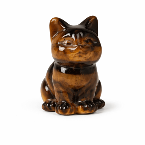 Figurina Pisica din Ochi de Tigru – Protectie, Curaj si Incredere Personala