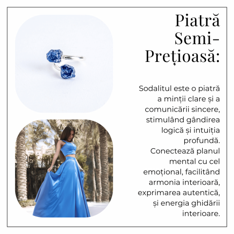Ghidare si inspiratie – Inel cu dubla piatra sodalit in forma bruta [5]