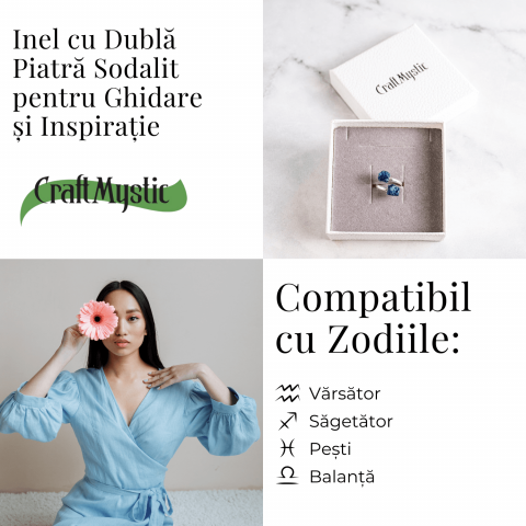 Ghidare si inspiratie – Inel cu dubla piatra sodalit in forma bruta [4]