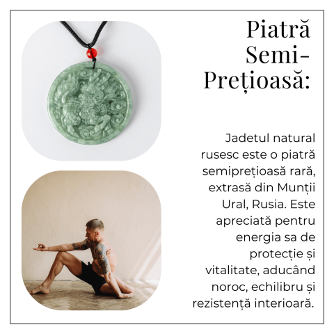 Colier din jadit rusesc natural cu dragon protectiv – talisman de forta si echilibru [5]