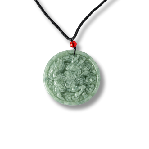 Colier din jadit rusesc natural cu dragon protectiv – talisman de forta si echilibru [8]