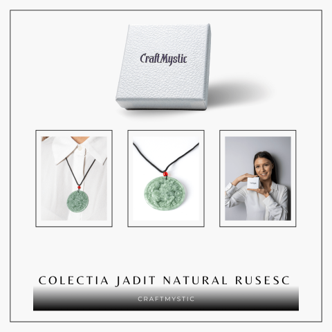 Colier din jadit rusesc natural cu dragon protectiv – talisman de forta si echilibru [7]