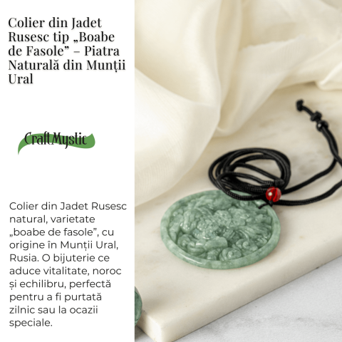 Colier din jadit rusesc natural cu dragon protectiv – talisman de forta si echilibru [2]