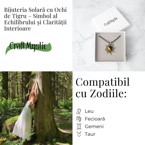Putere si Vitalitate – Colier Soare cu Ochi de Tigru Natural [4]