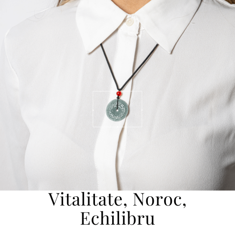 Protectie si Echilibru – Colier cu Jad Natural Sculptat [1]