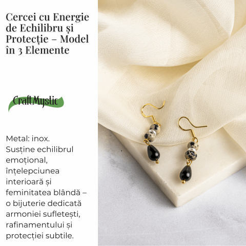 Cercei cu Energie de Echilibru si Protectie – Model in 3 Elemente [2]