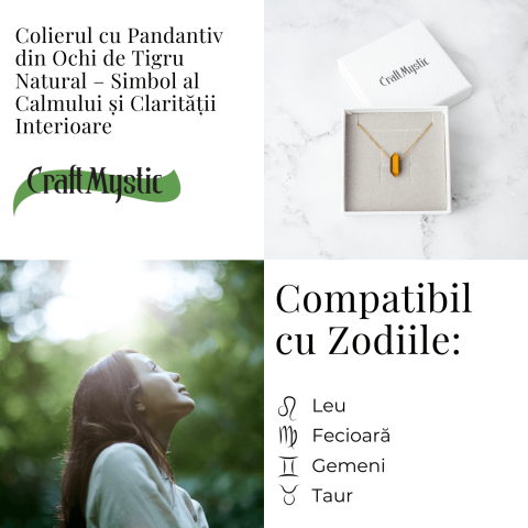 Protectie si Energie – Colier din Ochi de Tigru Natural cu Lant din Otel Inoxidabil [4]