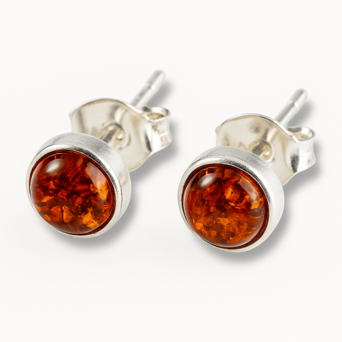 Rafinament discret – Cercei Finuti din Argint 925 cu Chihlimbar [0]