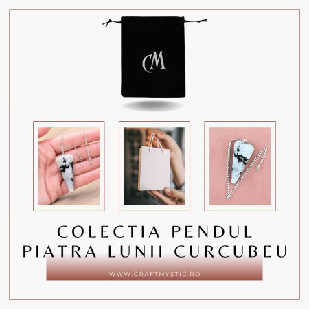 Pendul Radiestezie cu Varf de Piatra Lunii Curcubeu Natural 45 mm [6]