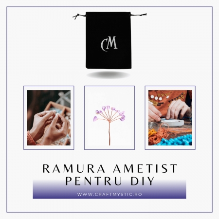 Ramurica DIY din Pietre Naturale Ametist (9 Pietricele) [5]