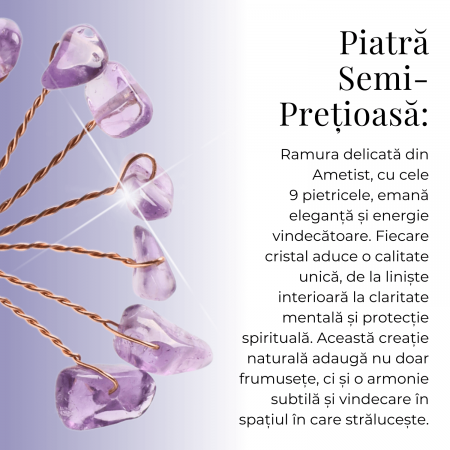 Ramurica DIY din Pietre Naturale Ametist (9 Pietricele) [8]