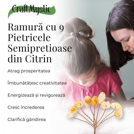 Ramurica DIY din Pietre Naturale Citrin (9 Pietricele) [9]