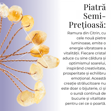 Ramurica DIY din Pietre Naturale Citrin (9 Pietricele) [8]