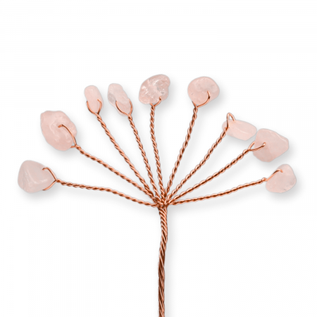 Cristale și Pietre Semiprețioase - Ramurica Decorativa DIY cu Pietre Naturale Cuart Roz (9 Pietricele)