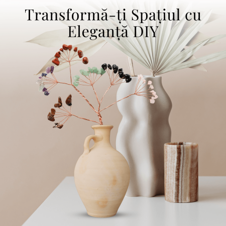 Ramurica Creativa DIY cu Pietre Naturale Fluorit (9 Pietricele) [4]