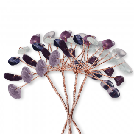 Ramurica Creativa DIY cu Pietre Naturale Fluorit (9 Pietricele) [8]
