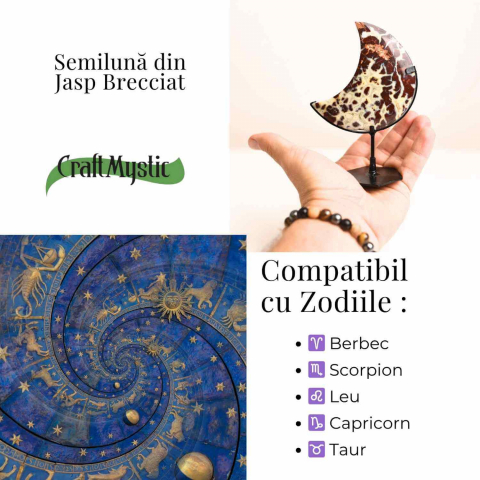 Semiluna din Jasp Brecciat – Simbolul puterii personale si al curajului interior [3]