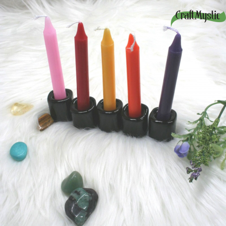 Set de 6 bucati suport ceramica pentru lumanari utilizate pentru ritualuri magice, proiecte DIY, consumabile Wiccan si multe altele [3]