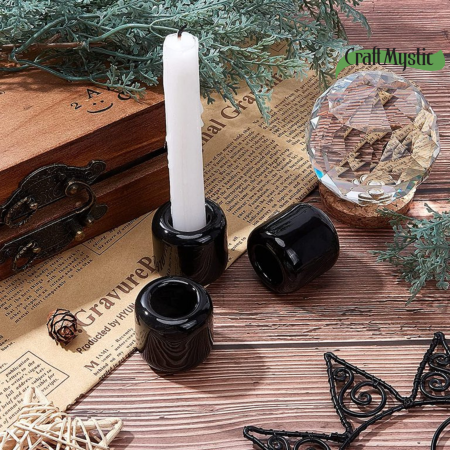 Set de 6 bucati suport ceramica pentru lumanari utilizate pentru ritualuri magice, proiecte DIY, consumabile Wiccan si multe altele [4]