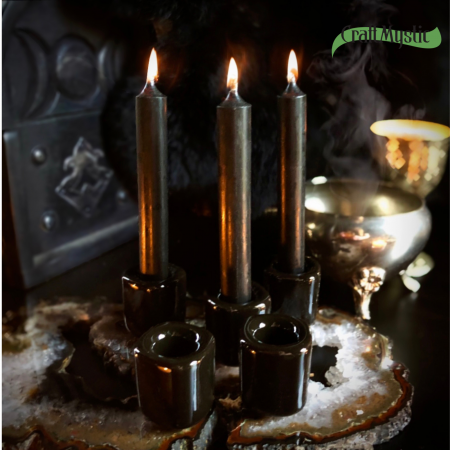 Set de 6 bucati suport ceramica pentru lumanari utilizate pentru ritualuri magice, proiecte DIY, consumabile Wiccan si multe altele [5]