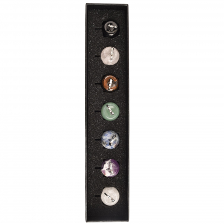 Set 7 mere din cristale naturale vindecatoare si pietre semipretioase Merele simbolizeaza pace, siguranta, sanatate si longevitate - pentru meditatie, spiritualitate, decor Feng Shui [10]