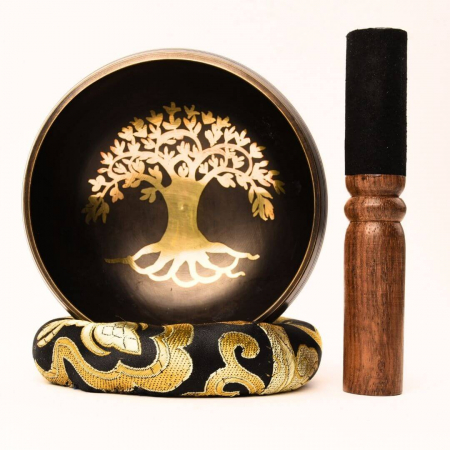 Bol Tibetan Cantator 9.5 cm model arborele vietii Setul complet pentru meditatie si vindecare Relaxare profunda si echilibru energetic [8]