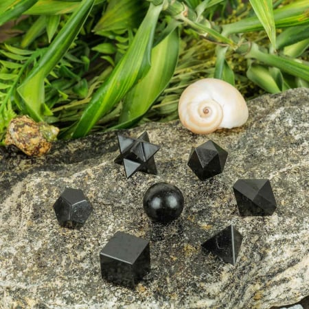 Set de Geometrie pentru cele 7 chakre cu Turmalina Neagra, Cristale Reiki si Talismane pentru Noroc - Cadoul Ideal pentru Casa Noua si Echilibrare Spirituala [4]