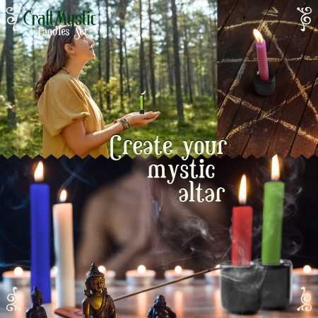 Set 12 lumanari colorate fara miros, lungime de 100 mm, pentru ritualuri, aniversari. torturi [3]