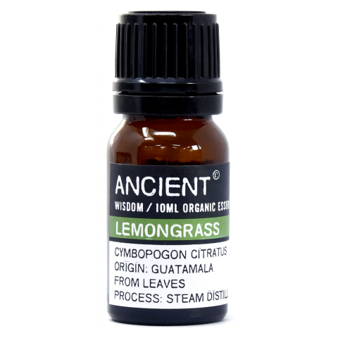 Aromaterapie - Ulei esential organic Lemongrass 10 ml – revigorant pentru difuzor si masaj diluat