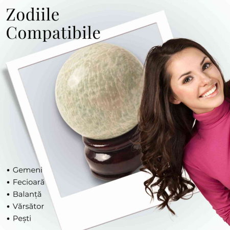 Sfera din Amazonit 50-55 mm cu Suport Inclus - Echilibru și Armonie Energetică [2]