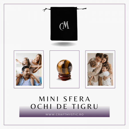 Sfera din Ochi de Tigru Natural, 1 buc, 30-35 mm - Piatra Semipretioasa pentru Cadouri, Curaj si Protectie [7]