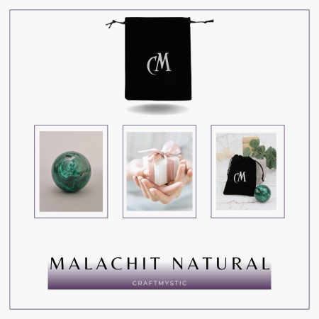 Sfera Malachit natural 50-55 mm 300-350 g - Focalizarea Energiilor de Vindecare [5]