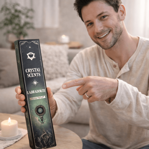 Smudge Kit cu Labradorit si Betisoare Parfumate Arruda – Ritual de Protectie Energetica si Claritate Spirituala [2]