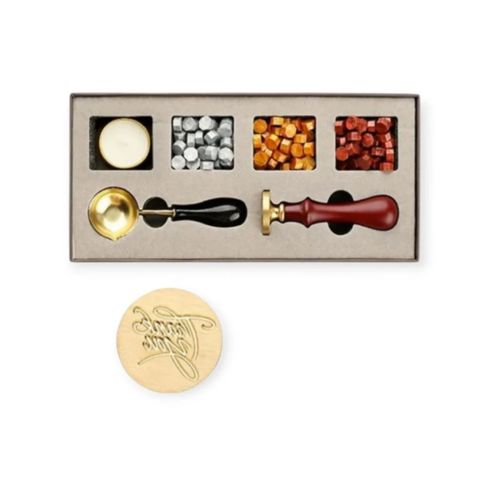 Set Sigiliu Ceara Thank You – Stampila Vintage cu Cutie Cadou [4]