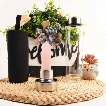 Sticla de apa cu varf de cristal Ametist – 550 ml [2]