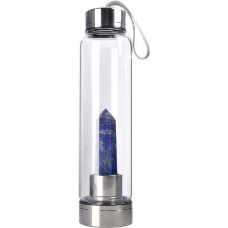 Sticla de apa cu varf de cristal Ametist – 550 ml [0]