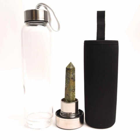 Sticla de apa cu varf de cristal Ametist – 550 ml