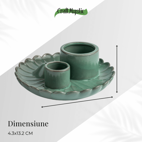 Suport ceramic verde 3 in 1 – Palo Santo, Salvie si Betisoare [2]