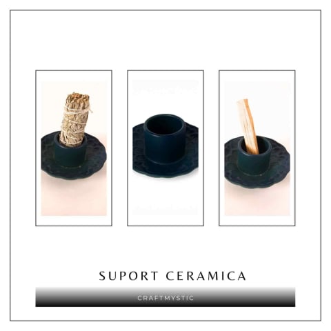 Suport Ceramica pentru Ritualuri de Purificare si Aromaterapie – Model Stabil si Termorezistent [4]