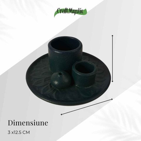 Suport ceramic 3 in 1 pentru salvie, Palo Santo si betisoare parfumate – model rotund [3]